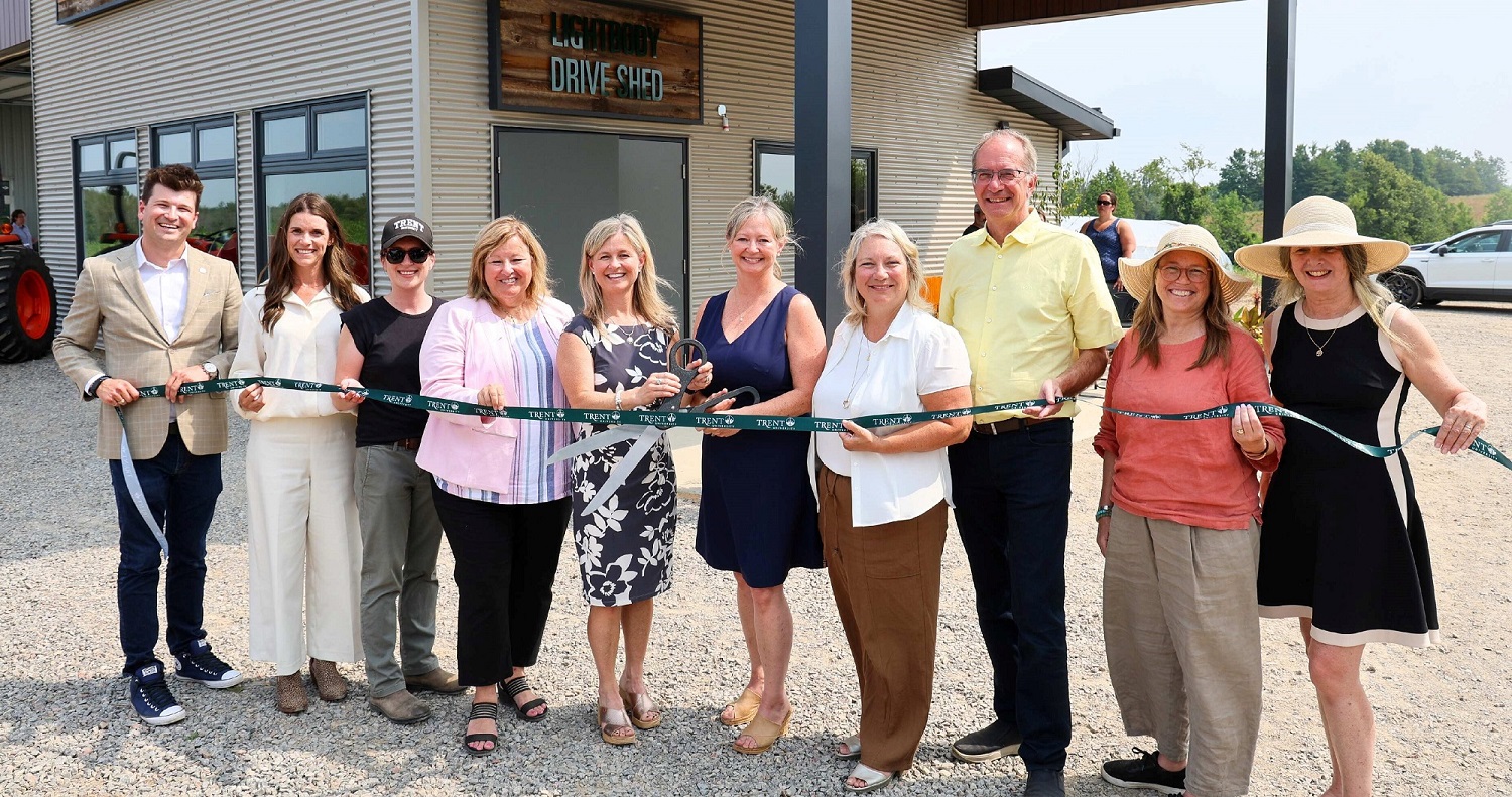 Ribbon cutting at Lightbody Drive Shed