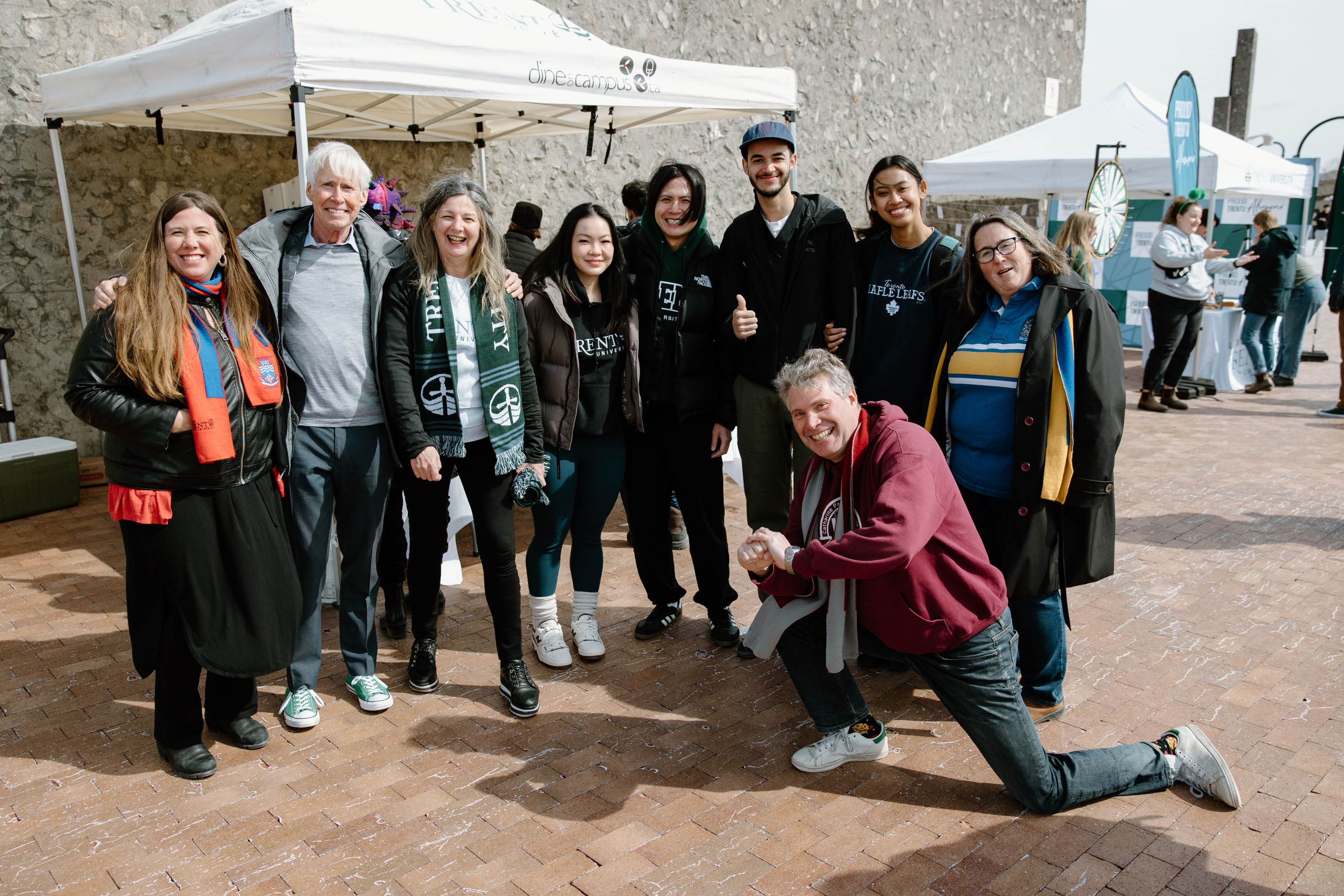 Image of group of Trent University affiliates celebrating Trent Day 2023