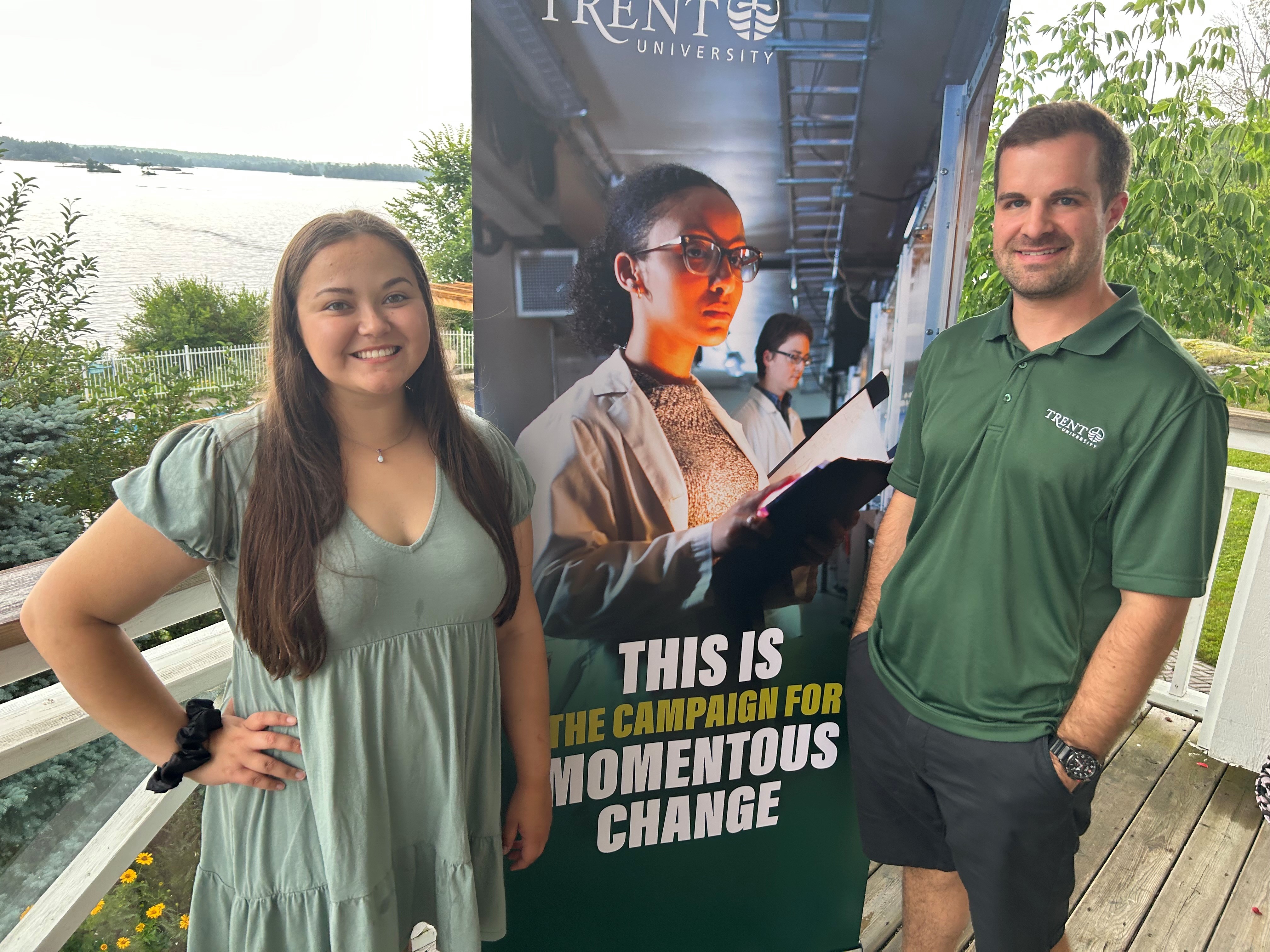 Ph.D. student Amber Fedus and Biology professor Dr. Graham Raby were a part of the recent annual research update for the Stoney Lake Fish Tracking Project.