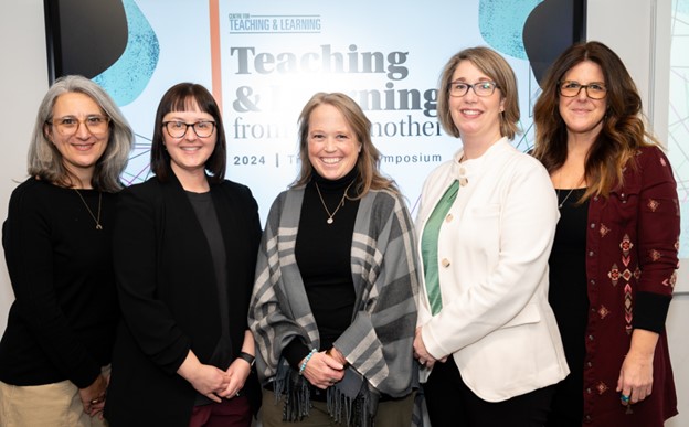 Wickerson Foundation Fund recipients Dr. Amy Hallaran, Sarah West, Karen Wickerson '87 (Wickerson Foundation trustee), Holly Bates, and Beth Needham