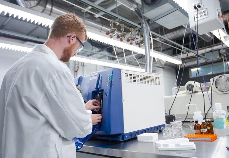 A picture of a guy in a lab